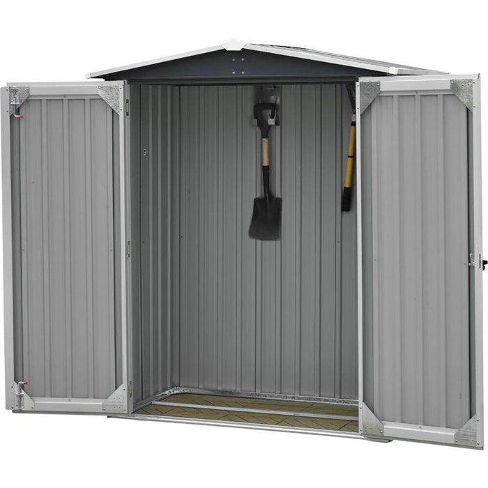 Hanover Large Outdoor Backyard Metal Storage Cabin House Shed 70"