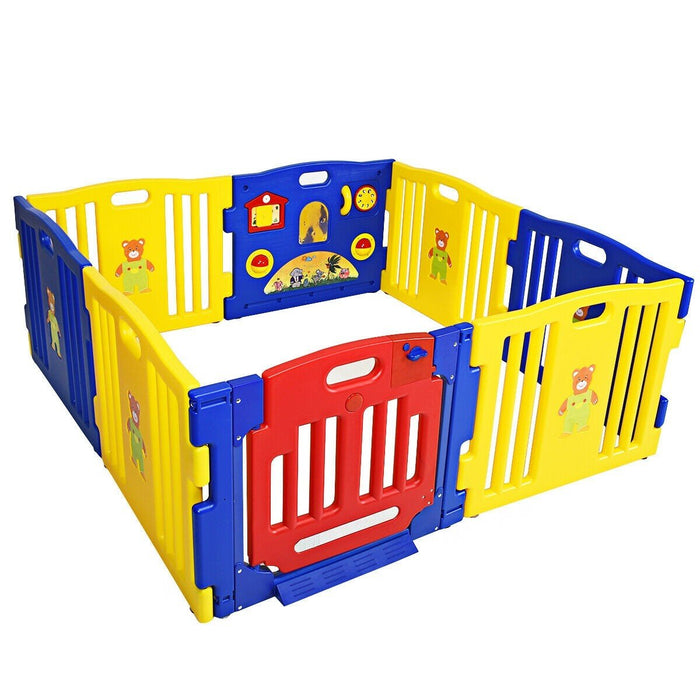 Premium Baby Playpen Yard Gate 8 Panel Safety Playyards For Kids Babies Child