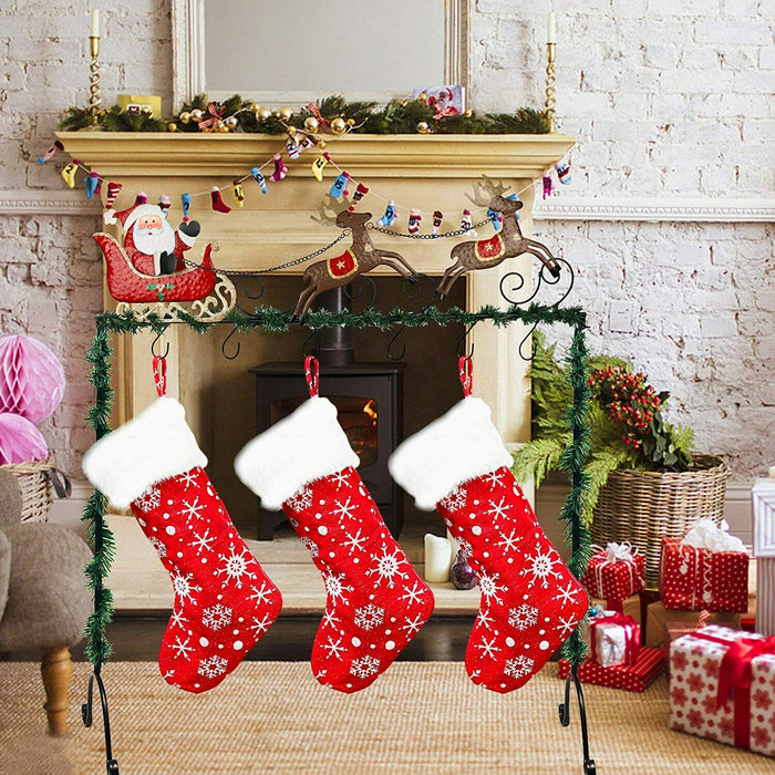 Christmas Stocking Holder Stand Hangers Black Metal Holiday Home Decor