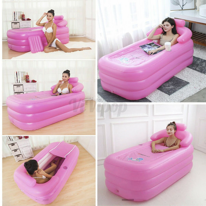 Premium Folding Portable Bathtub Fast Inflatable Bath Tub Air Pump Spa