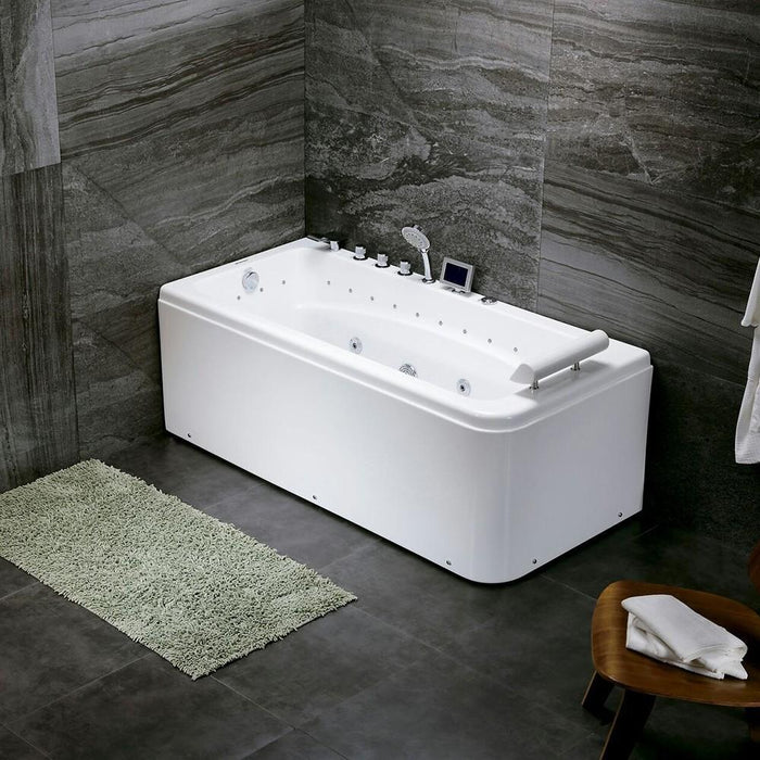 Premium Modern Jetted Bathtub Soaking Deep Large Whirlpool Homary Acrylic 67"