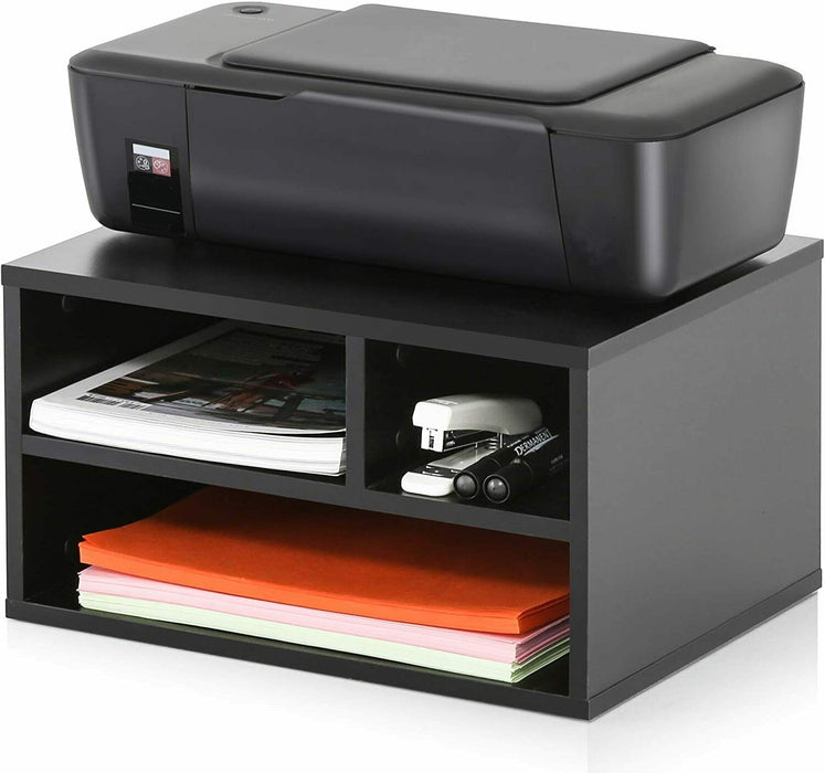 Premium Under Desk Printer Wood Storage Stand