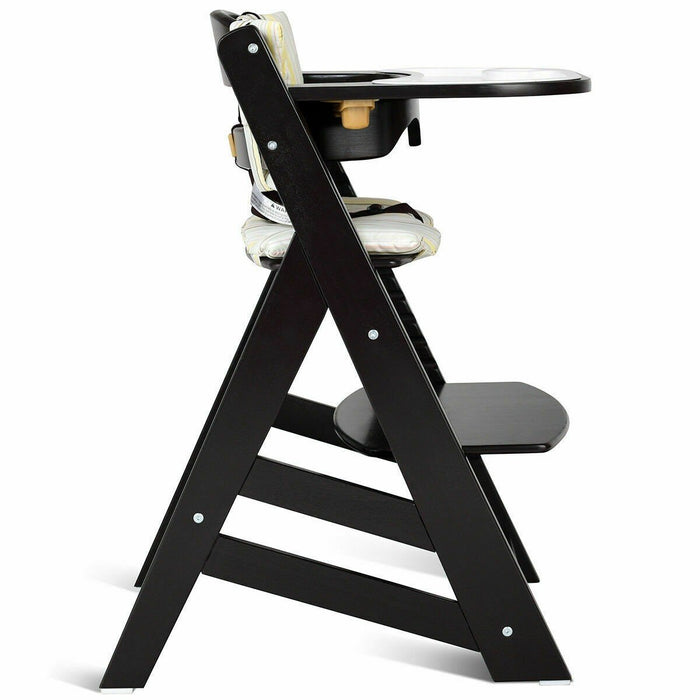 Premium Wooden Baby High Chair Adjustable with Removable Tray