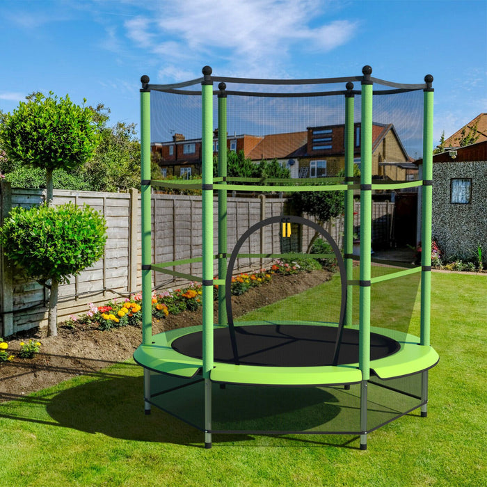 Kids Safe Backyard Indoor / Outdoor Jumping Trampoline Enclosure 55"