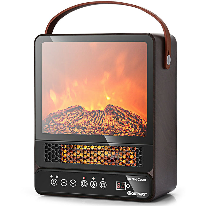 Electric Portable 3D Flame Indoor Battery Operated Space Heater 1500W