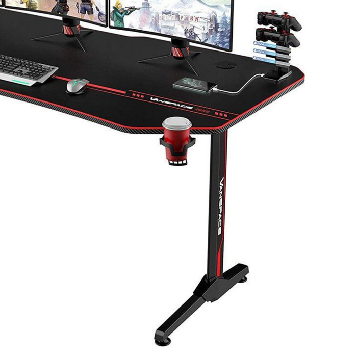 Large Ergonomic Home Gaming Computer Table Desk 63 in