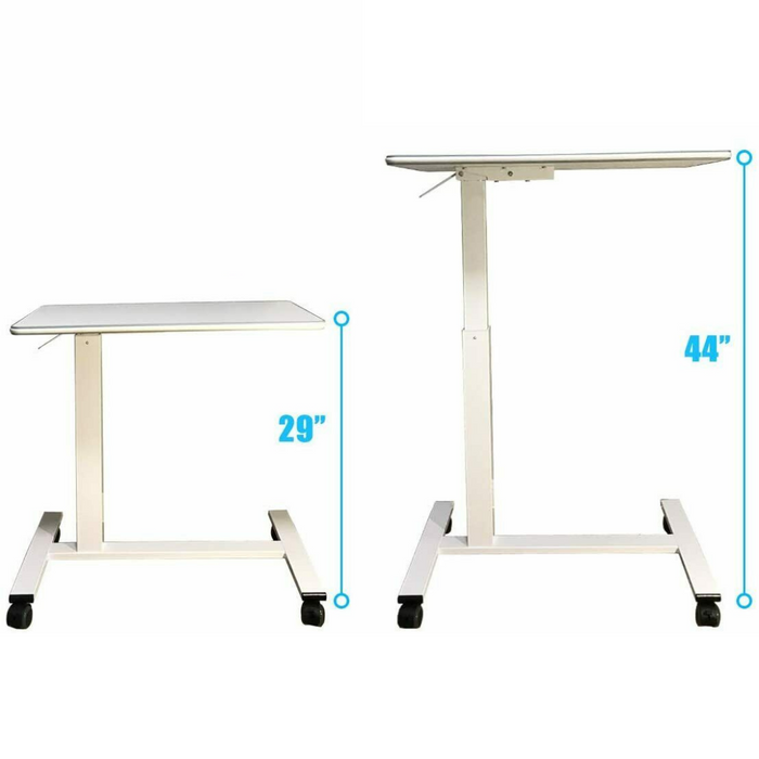 Adjustable Spacious Rolling Over Bed Hospital Tray Table Desk