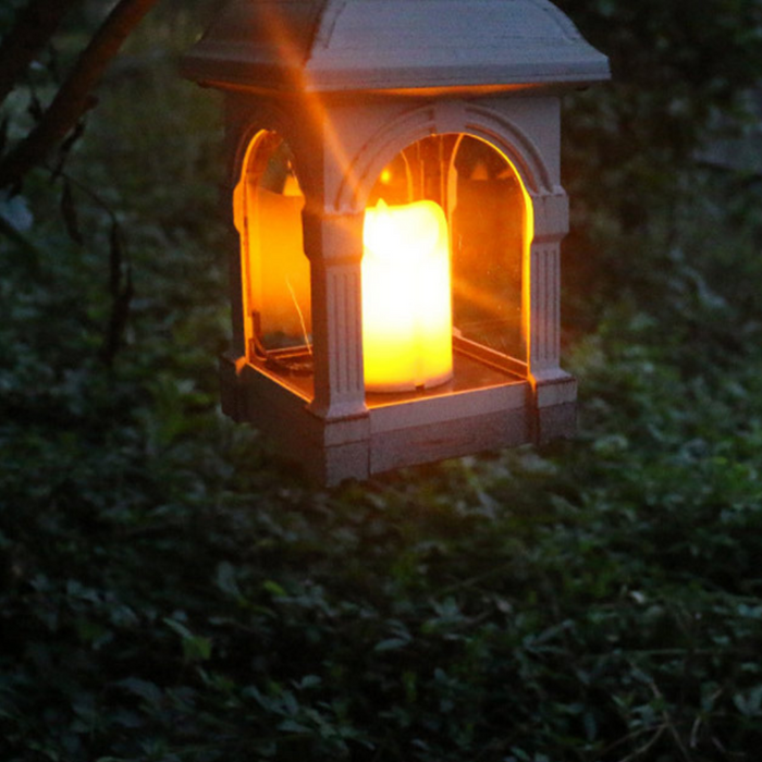 Deluxe Outdoor Solar Powered Hanging Lantern Light