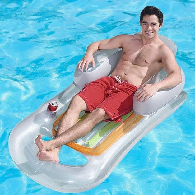 Inflatable Floating Pool Lounge Chair 59 in