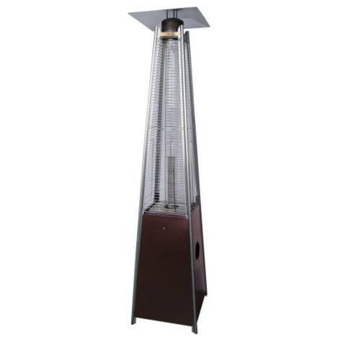Freestanding Outdoor Bronze Glass Tower Propane Gas Patio Heater