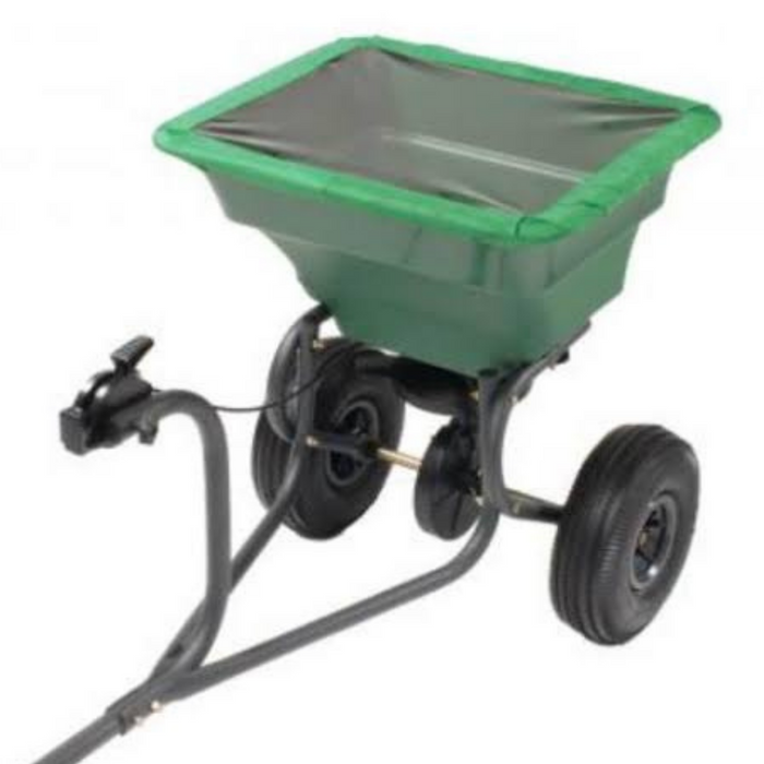 Self Lubricating Pull Behind Compost Manure Fertilizer Spreader 75 Lbs