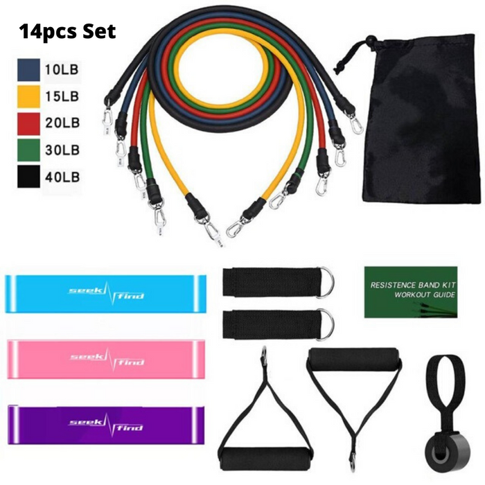 Resistance Exercise Workout Bands For Arms Stretch Set