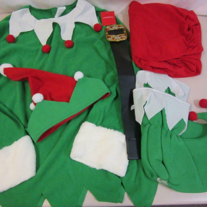 Christmas Fantasy Halloween Elf Adult Costume Outfit