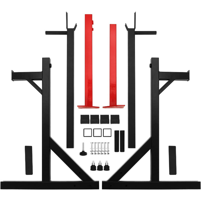 Adjustable Home Gym Bench Press And Squat Barbell Half Rack