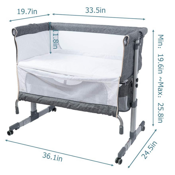 Deluxe Baby Bedside Bassinet Sleeper Crib