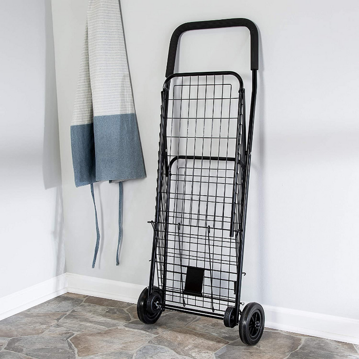 Portable Folding Personal Grocery Shopping Cart With Wheels