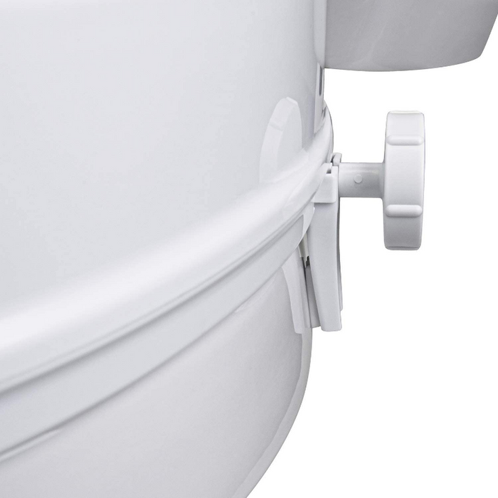 Clamp On Raised Handicap Toilet Seat Riser 4"