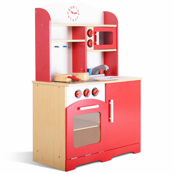 Ultimate Kids Wooden Play Toy Kitchen Set