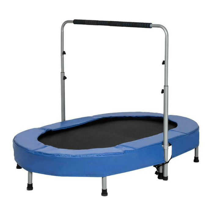 Small Foldable Fitness Workout Exercise Trampoline With Handlebar 56"