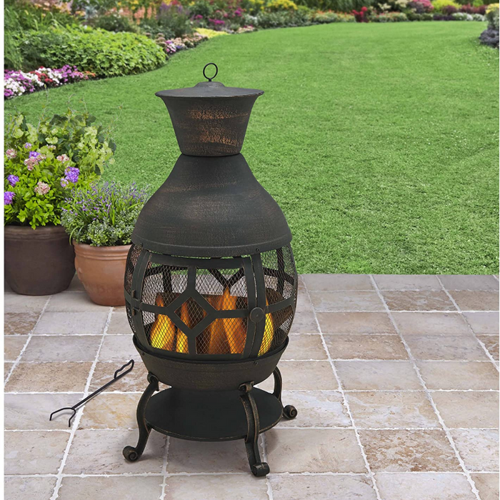 Modern Outdoor Cast Iron Chimenea Fireplace