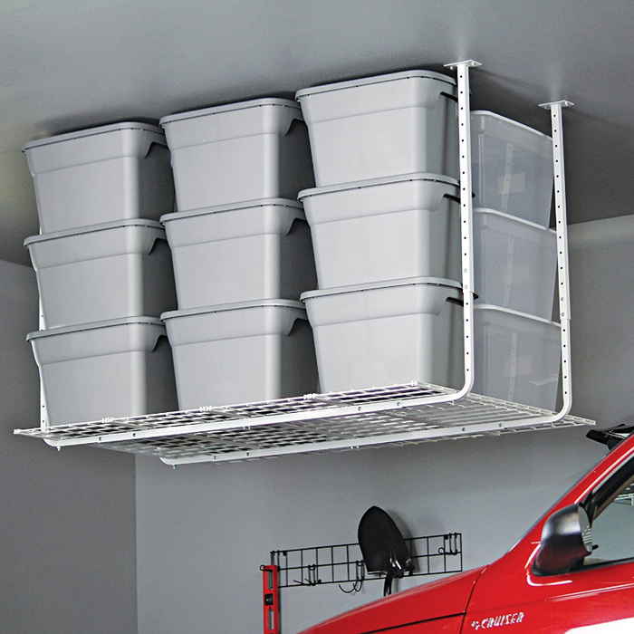 Overhead Hanging Garage Roof Ceiling Storage Rack