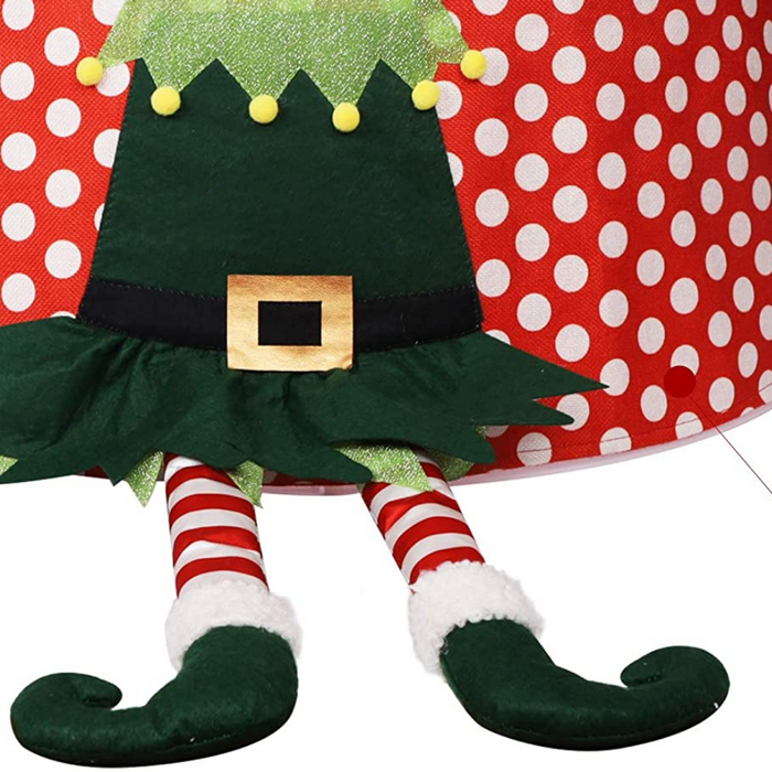 Decorative Elf Christmas Tree Collar Basket