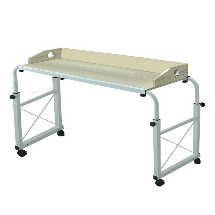 Large Spacious Adjustable Over Bed Table With Wheels