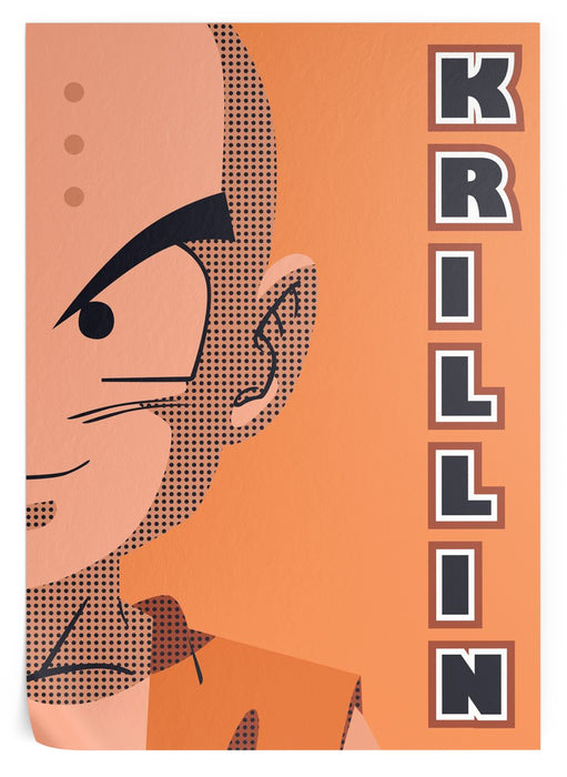 Dragon Ball Z Poster </br> Krillin (Flat Design)