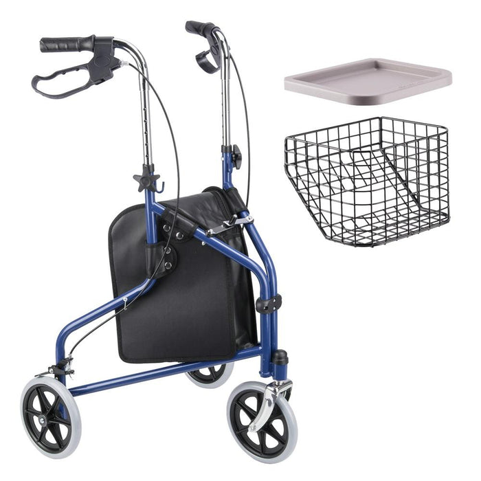 Premium Folding Senior Elderly Adult 3 Wheel Walker / Rollator