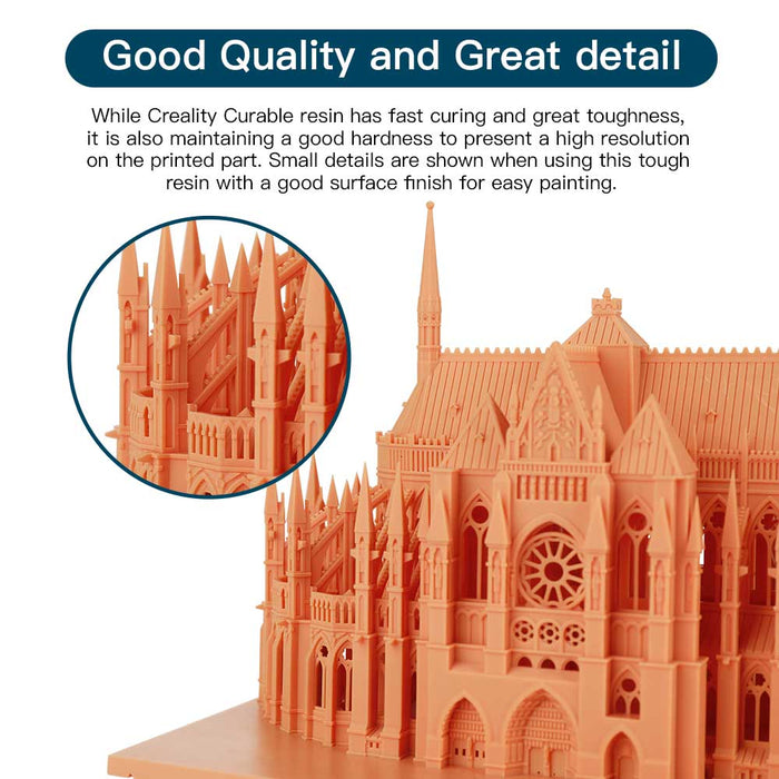 Creality 3D Printer Resin, 405nm UV Curable with Rapid Curing, Grey 500g