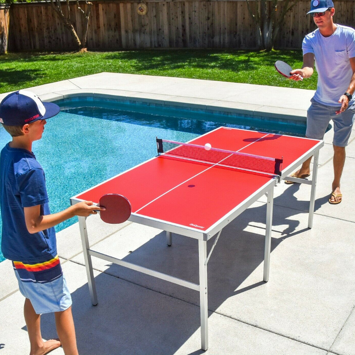 Portable Mid Sized Foldable Indoor Table Tennis Ping Pong Table