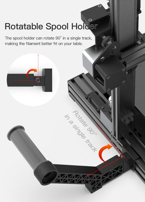 Rotatable Filament Spool Holder Kit for Ender-3 Series CR-6 SE 3D Printer