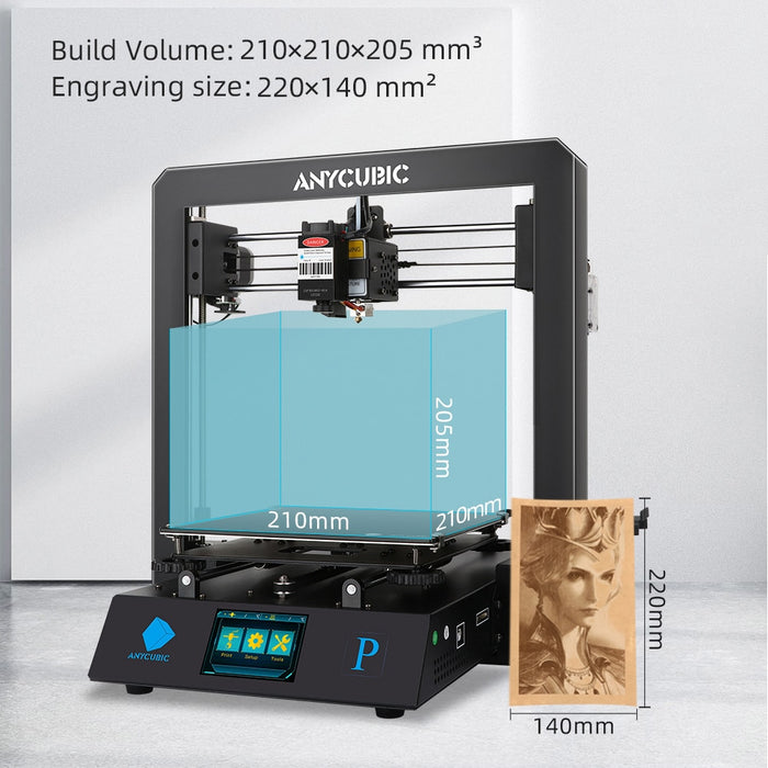 ANYCUBIC Mega Pro 3D Printer Laser Engraving Touch Screen (FDM)