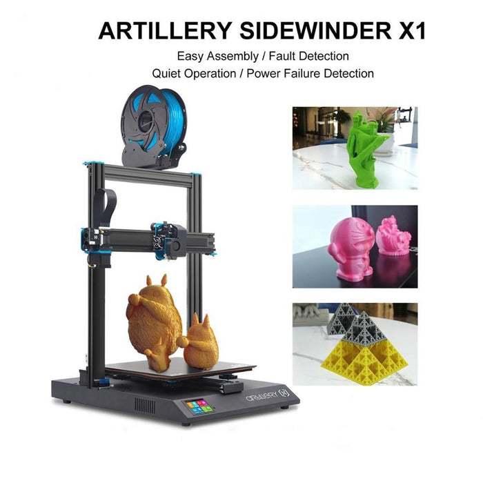 Artillery 3D Printer Kit Sidewinder X1 SW-X1 High Precision Large Plus Size 300*300*400mm Dual Z Axis TFT Touch Screen