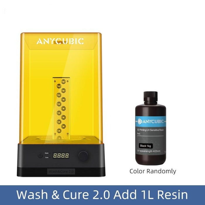 ANYCUBIC Wash & Cure 2.0 For Photon LCD SLA DLP 3D Printer Model UV Rotary Curing Resin Cleaning Machine 2 in 1