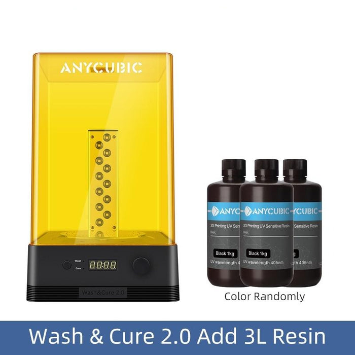 ANYCUBIC Wash & Cure 2.0 For Photon LCD SLA DLP 3D Printer Model UV Rotary Curing Resin Cleaning Machine 2 in 1