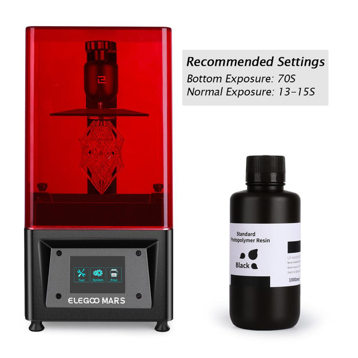 ELEGOO 3D Printer Resin LCD UV-Curing Resin 405nm Standard Photopolymer 1000ml