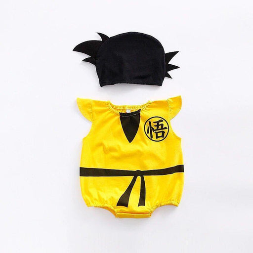 Dragon Ball <br> Son Goku Kanji Yellow Baby Onesie - Printers 3D