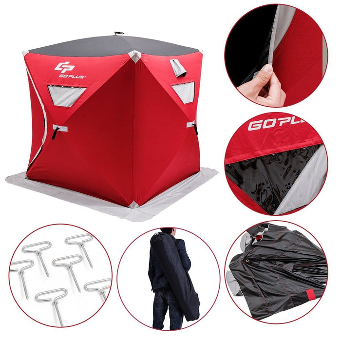 Premium 3-Person Portable Ice Fishing Tent Strong Ice fishing Shelter