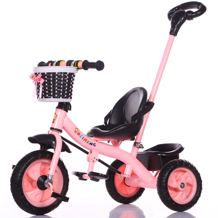 Foldable Compact Kids Three Wheel Push Tricycle Bike