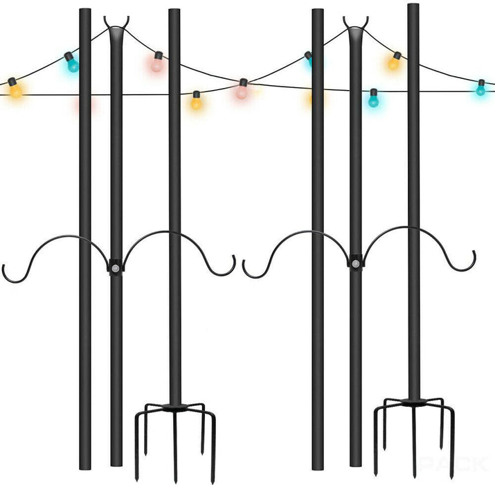 Outdoor Patio String Deck Light Pole Stand