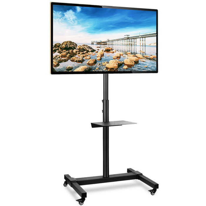 Portable Rolling Mobile TV Cart Stand On Wheels