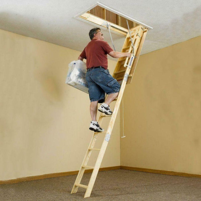 Heavy Duty Universal Wooden Pull Down Attic Access Stairs Ladder