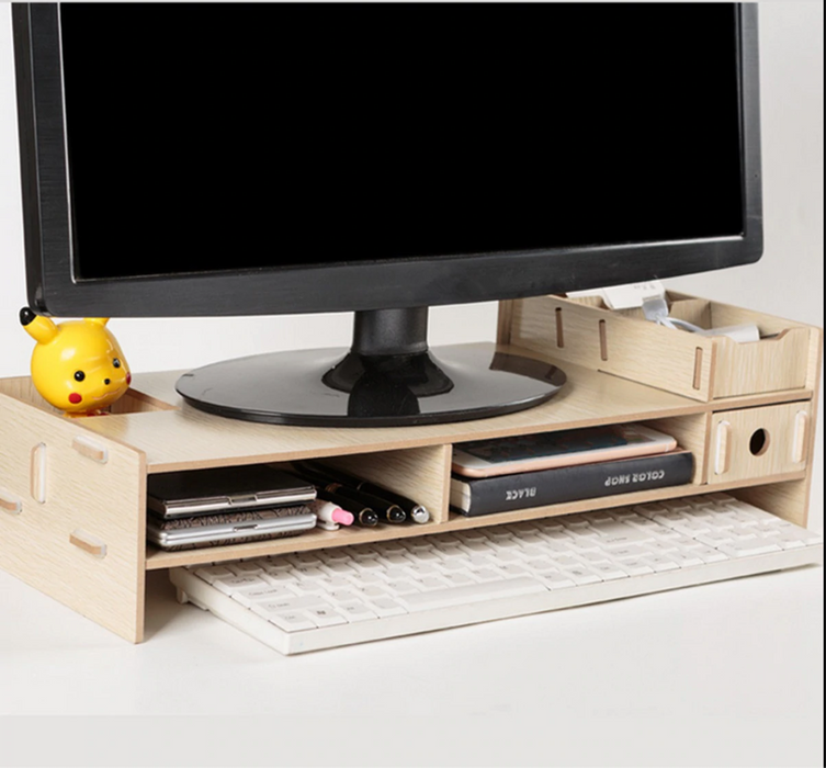 Computer Monitor Riser Mount Stand With Drawer | Zincera