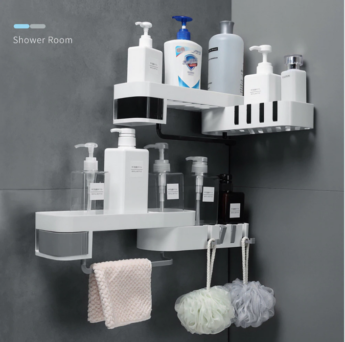 Shower Corner Shelf Suction Cup Shampoo Holder