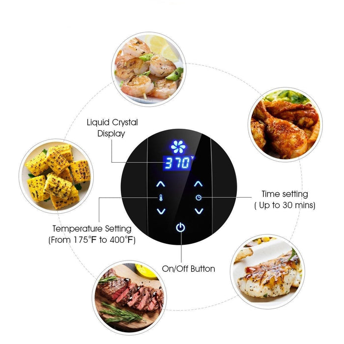 Electric Air Fryer LCD Touch Screen Timer Deep Air Fryer 1500W