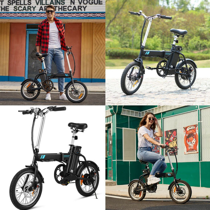 Almighty Folding Electric Bike Commuter Bicycle City Ebike 16"