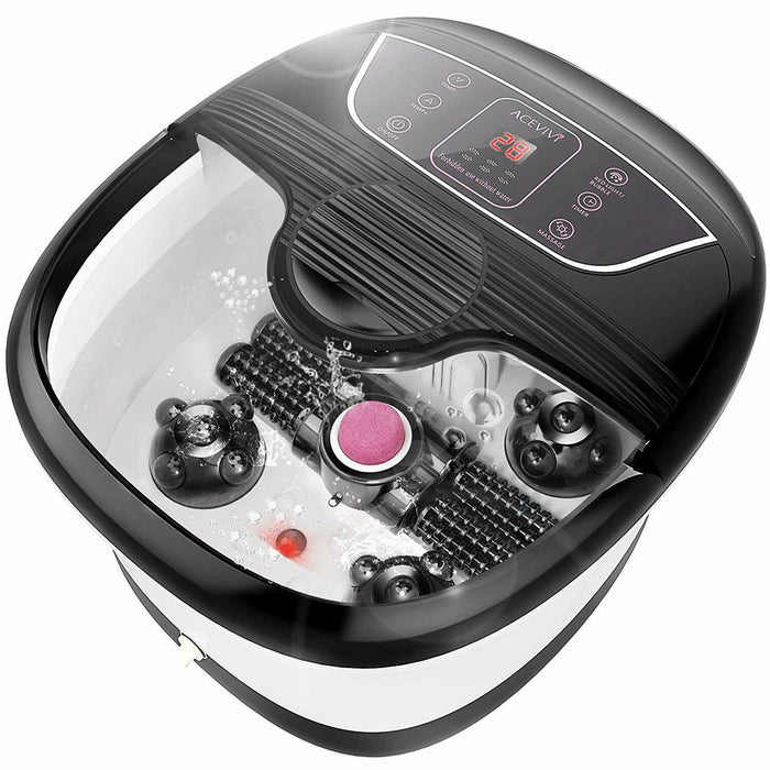 Amazing Foot Spa Bath Massager with Massage Rollers Heat and Bubbles