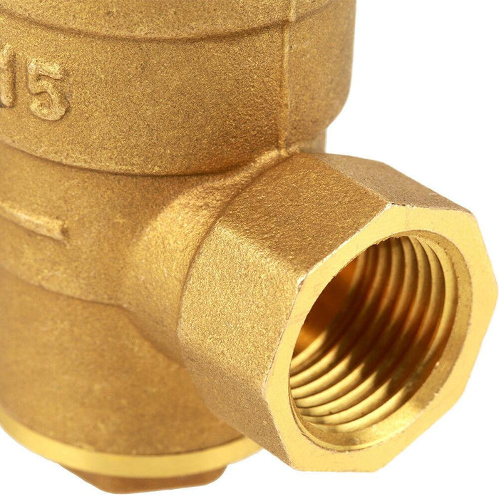 Brass Water Pressure Regulator Valve PN1.6 Dual Scale Gauge Set NPT 1/2