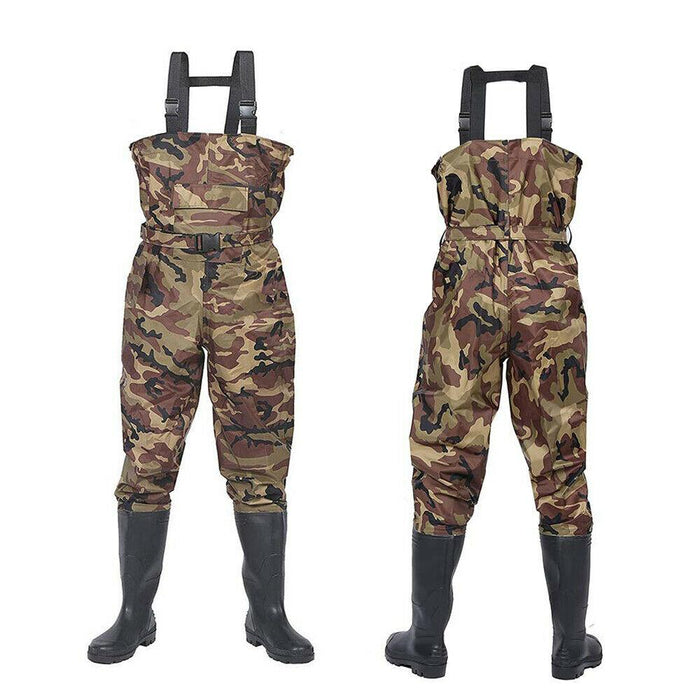 Camo Hunting Fishing Chest Wader Waterproof Rubber Boot Foot US 11